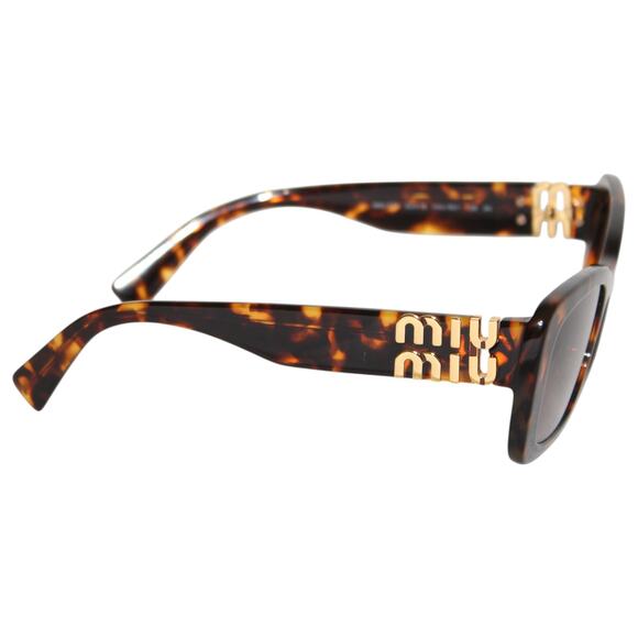 Miu Miu SMU 07Y 53mm Rectangular Sunglasses in Blond Havana - Picture 5 of 13